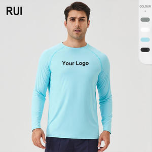 Camiseta de Manga Larga RUIQUWIN para Hombre, Protección Solar, Talla Grande, Elástica en 4 Direcciones, Ligera, Transpirable, de Secado Rápido, para Gimnasio - Product Image 1