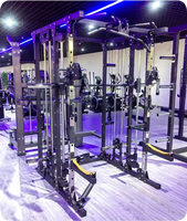 Cage de musculation multifonctionnelle en acier inoxydable pour usage commercial, équipement de gym, rack à squats, système de poulies, crossover de câbles, machine Smith