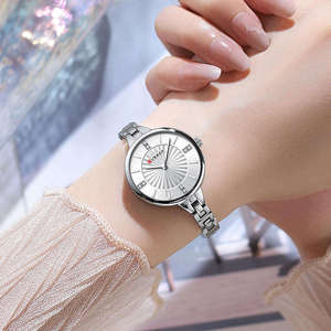 Montre à quartz en acier inoxydable pour femme 9097, simple, luxueuse, tendance, étanche, montre habillée - Product Image 5