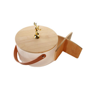 ภาชนะเก็บแก้วทรงสี่เหลี่ยมผืนผ้าพร้อมฝาไม้ไผ่ปลอดภัยสำหรับอาหารฉีดขึ้นรูปโลโก้ออกแบบได้ตามต้องการ - Product Image 1