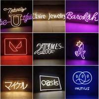 Bande lumineuse flexible en silicone, motif texte personnalisé, étanche IP66, lampe d'ambiance intérieure à intensité variable, néon mural pour café, fête, maison
