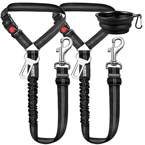 Adjustable Dog Seat Belt Leashes with Solid high elastic nylon leashes