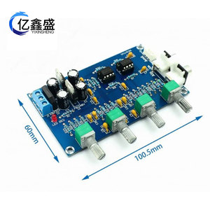 Placa de Preamplificador de Audio YIXINSHENG NE5532 de 2.0 Canales con Control de Tono, Perillas y Conectores para Ajuste de Sonido Estéreo - Product Image 2
