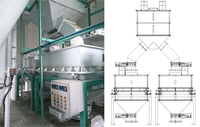Machine de remplissage et de scellage automatique de poudre de riz collant, haute productivité (300-400 sacs/heure), haute précision, contrôlée par PLC, pour emballage plastique