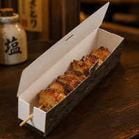 Cajas de Papel Kraft Plegables para Hot Dogs, Personalizadas, al por Mayor, de Alta Calidad, Resistentes, Desechables, Antigrasa, para Aperitivos, de Fábrica