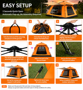 <span class=keywords><strong>Set</strong></span> Completo di Arredamento per Tenda da Campeggio di Lusso con Layout Multi-Scomparto, Ampia Tenda Familiare per Glamping e Resort - Product Image 6