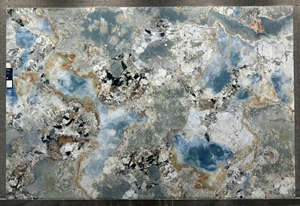 Losas de Piedra Sinterizada <span class=keywords><strong>Sinso</strong></span> de 1600*3200 mm, Mármol Verde y Dorado, Porcelana Pulida y Esmaltada para Aplicaciones de Comedor - Product Image 2