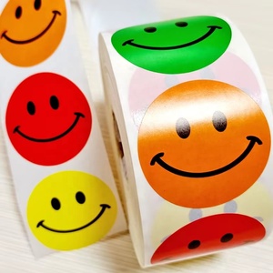 Autocollants colorés et mignons en forme de visage souriant pour scrapbooking et loisirs créatifs - Product Image 3