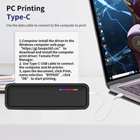 Printer termal Mini A4 portabel 200DPI, resolusi tinggi kantor nirkabel menggunakan pencetakan dokumen 210MM