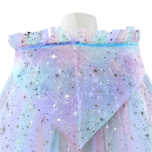 Fille anniversaire Halloween Costume enfant Sequin Elsa LED <span class=keywords><strong>Cape</strong></span> à capuche <span class=keywords><strong>Reine</strong></span> <span class=keywords><strong>des</strong></span> <span class=keywords><strong>neiges</strong></span> Princesse Illuminé Flocon de neige Lumière Puffy <span class=keywords><strong>Cape</strong></span> - Product Image 2