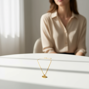 Collana con Ciondolo Zodiacale Bifacciale da 1,5 cm in Acciaio Inossidabile per Donna - Product Image 2