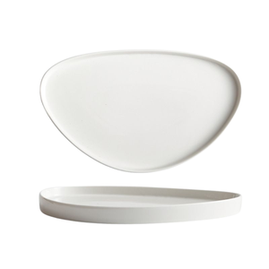 Platos de carne de porcelana artesanal-Platos grandes de cerámica hechos a mano | Venta al por mayor a granel para restaurantes - Product Image 1