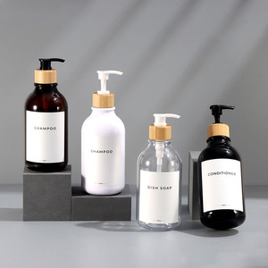 Flacons de <span class=keywords><strong>recharge</strong></span> en plastique pour shampooing, gel douche, <span class=keywords><strong>savon</strong></span> pour les mains, design luxueux, nouveau design, pour hôtel, flacons de sérum avec pompe, 300 ml, 500 ml - Product Image 2