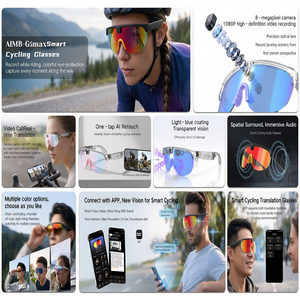 แว่นตากันแดดกล้องกีฬาอัจฉริยะ AIMB-G5 MAX AI ความละเอียด 8MP HD สำหรับกิจกรรมกลางแจ้ง ขี่จักรยาน ถ่ายวิดีโอแบบแฮนด์ฟรี เลนส์โพลาไรซ์หลากสี แบตเตอรี่ 290 mAh - Product Image 6