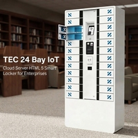 Y2power TEC 24 Baies Serveur IoT + Cloud HTML 5 Casier Intelligent pour Entreprises avec Charge Type-C PD65W et Prise Secteur CA