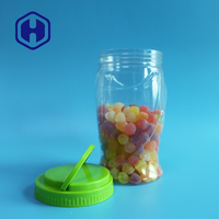 Vente en gros de pots en plastique pour biscuits de 900 ml en aluminium scellés, étanches, de qualité alimentaire, avec couvercles à joint pour le stockage des collations