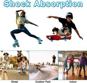 Roda Skateboard <span class=keywords><strong>Roller</strong></span> Skate SeeMore Bearings, Dipasang Empat Lampu, Baris Ganda, Menyala - Product Image 4