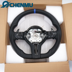 Volant <span class=keywords><strong>de</strong></span> <span class=keywords><strong>voiture</strong></span> en cuir perforé à fond plat, fourni par l'usine, pour BMW E81 E82 E87 E88 E90 E91 E92 E93 E84 E70 E71 E89 X1 X6 X5 - Product Image 1