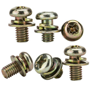 Tùy Chỉnh <span class=keywords><strong>M5</strong></span> M8 Mạ Kẽm Kẽm Đồng Bằng Nhôm Thép Không Gỉ Rãnh Torx Hex Pan Đầu Sem Kết Hợp Nut Máy Giặt Bu Lông Vít - Product Image 4