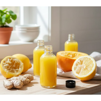 Bouteilles à jus, petits pots vides, bouteilles de shot de gingembre en verre, 4oz 60ml, 2oz, petites bouteilles de shot de gingembre en verre