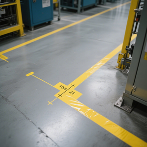 Cinta de marcado de suelo de película de PVC PET de rayas reciclables de alta viscosidad Color personalizado Impermeable Advertencia DE SEGURIDAD Precaución Base acrílica - Product Image 6