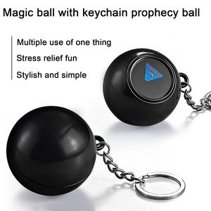 Benutzer definierte Werbe-Prophezeiung Fortune Telling Ball Spielzeug Schlüssel anhänger Entscheidung macher Schlüssel anhänger Mini Magic 8 Ball Schlüssel bund - Product Image 3