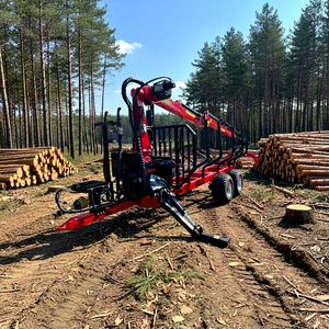 Remolque Forestal <span class=keywords><strong>para</strong></span> <span class=keywords><strong>Madera</strong></span> de 8 Toneladas <span class=keywords><strong>con</strong></span> <span class=keywords><strong>Grúa</strong></span> Articulada Tipo Z - Product Image 2