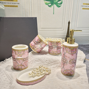 Juego de Baño de Cerámica de Seis Piezas de Estilo Europeo, Nuevo y en Oferta, para Uso en el Hogar y Hoteles - Product Image 3