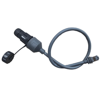 Câble d'extension RJ45 étanche IP68, câble Ethernet blindé CAT6, câble LAN extérieur avec verrouillage à vis et capuchon anti-poussière