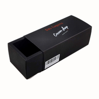 Boîte en papier Kraft pliable noir mat, pièces, lavable et personnalisé, Mini tiroirs glissants, boîte en papier biodégradable