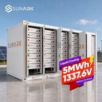 Système de stockage d'énergie BESS conteneurisé Sunark de 5 MWh avec protection de sécurité complète pour le raccordement au réseau et la réduction des pics de consommation des utilités