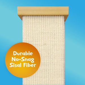 Grande tour à gratter en bois beige massif avec fibres de sisal, design simple pour tous les chats - Product Image 3