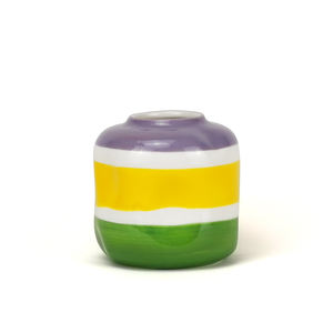 Pot de fleurs en céramique, blanc cousu à la main, peint à la main, pot rouge - Product Image 2