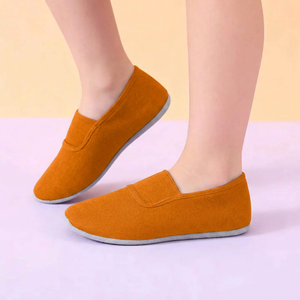 Zapatos de Ballet de Lona Amarillos para Mujer, Suela Plana de Goma, Forro de Algodón, Talla 8, Modelo SHOESGYM - Product Image 2