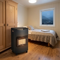 Calentador de Gas de Calentamiento Rápido de 4.2kW, Portátil, con Ruedas, Independiente, Calentador Infrarrojo de GLP para Sala de Estar, Dormitorio, Oficina Pequeña, Tienda
