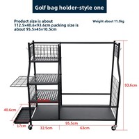 Soporte de exhibición para palos de golf transfronterizo, estante de almacenamiento para pelotas y bolsas de equipo