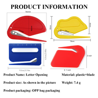 Ouvre-lettre personnalisé avec logo, couteau à papier manuel portable en plastique pour le bureau, idéal pour les enveloppes, les colis et le courrier – Cadeau promotionnel