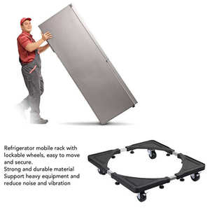 High Quality Refrigerator Fridge Floor Stand Holder Movable Cart Mount Bracket Washing Machine Movable <b>Rack</b> - Product Image 6