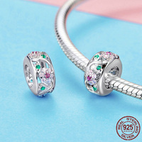 Offre Spéciale : Perles d'espacement en silicone plaqué argent sterling S925, accessoires de fabrication de bijoux pour bracelets DIY