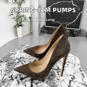 Zapatos de Tacón Alto D'orsay de 8 cm para Mujer, Colección Primavera, Minimalistas, Sin Cordones, Profesionales, Tacón Delgado, Clásicos, Punta Puntiaguda - Product Image 3