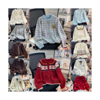 Cardigan d'hiver élégant en Spandex/Coton brodé anti-boulochage, motifs sapin de Noël, bonhomme de neige, lettre, canne à sucre, élan - Vente en gros