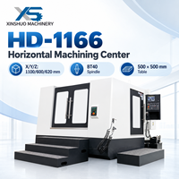 Centre d'usinage CNC horizontal 3 axes HD1166, système de commande CNC NT40, 12000 tr/min, fraiseuse robuste pour la découpe des métaux