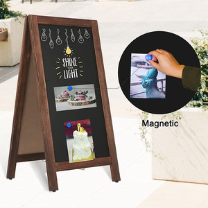 Support en bois à cadre à la mode avec <span class=keywords><strong>tableau</strong></span> magnétique noir <span class=keywords><strong>tableau</strong></span> d'écriture facile pour le marché de l'hôtel et les panneaux de trottoir - Product Image 5
