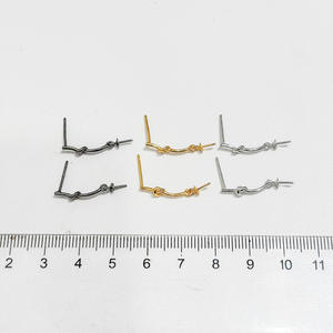 Accesorios de Plata S925 para DIY con Perlas, Joyería de Plata de Moda, Aretes con Cuentas Redondas de 9-13 mm, Bandeja Vacía para Aretes 22186 - Product Image 3