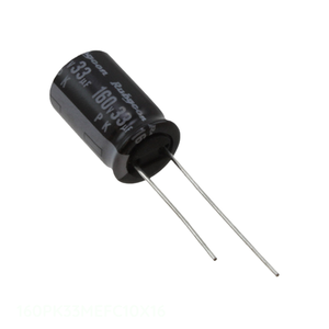 Condensador de Canal de Fabricante con Orificio Pasante 33 uF 160PK33MEFC10X16 CAP ALUM 33UF 20% 160V RADIAL TH - Product Image 1