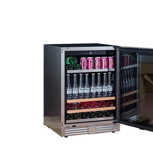 Edelstahl Elektrischer Konstanttemperatur-Bierkühler Freistehender Glastür-Kühlschrank für Haushalt und Hotel mit Glasschubladen - Product Image 5