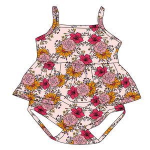 Combinaison pour bébé fille, été, imprimée, tricotée, écologique, respirante, en coton et bambou, séchage rapide, FM OEM/ODM en stock - Product Image 3