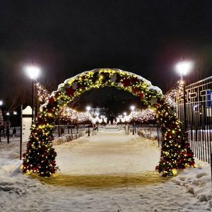 Outdoor LED Archway <b>Light</b> Waterproof Motif Decoration Christmas Tunnel Plaza Mall Walk Through Event Gate - Product Image 1