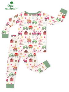 Pyjamas bébé en bambou respirant extensible dans les quatre sens Miozing, ensembles de pyjamas à manches longues, vêtements pour bébé directement de l'usine - Product Image 2