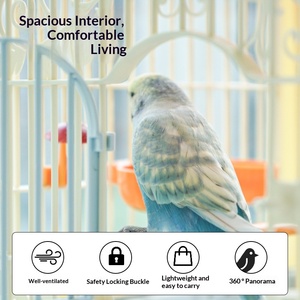 <span class=keywords><strong>Cage</strong></span> pour oiseaux de compagnie en plastique de qualité alimentaire, fournitures ménagères, villa pour perroquets, grande <span class=keywords><strong>cage</strong></span> respirante anti-évasion - Product Image 3